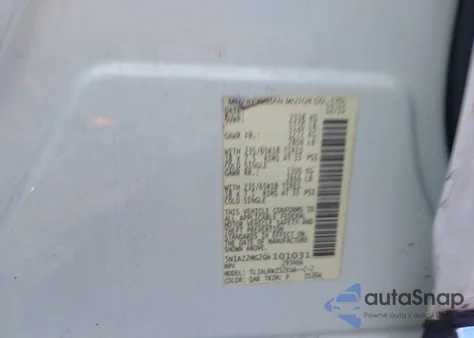 2016 Nissan Murano S/Sl/Sv/Platinum from USA, damaged, VIN 5N1AZ2MG2GN101031